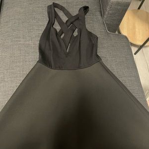 Black dress, fit and flare